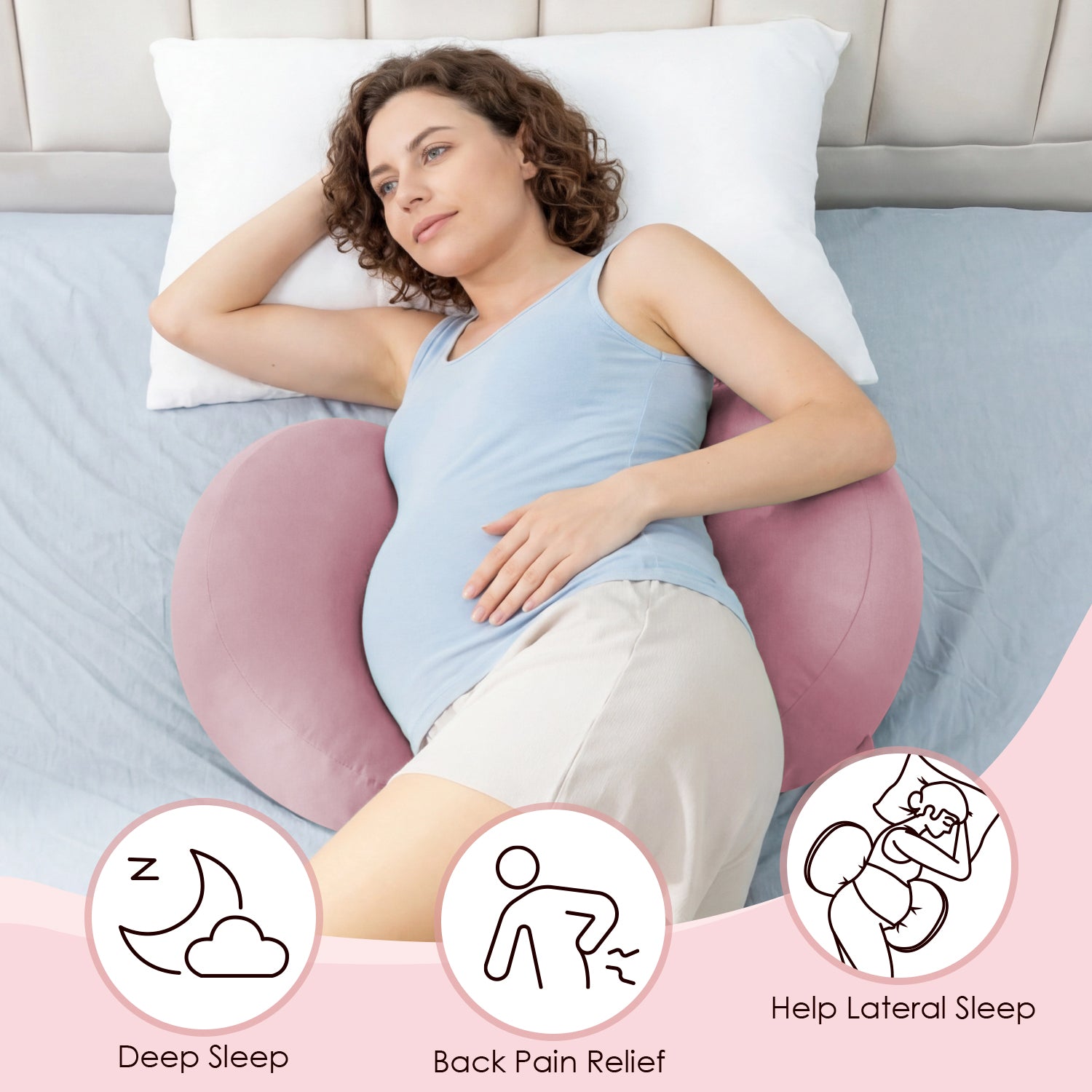 Adjustable Belly Support Pillow