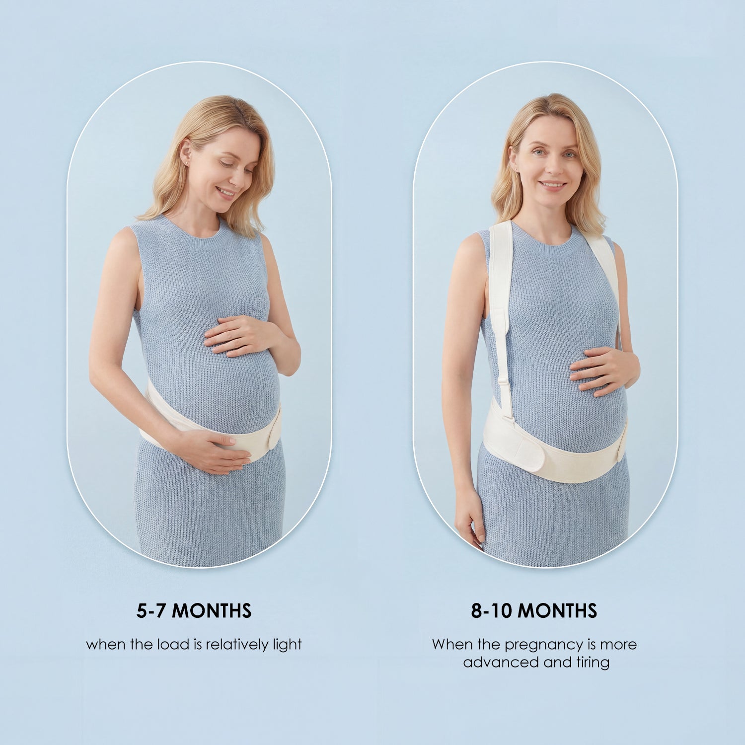 Pregnancy Belly Support Belt with Shoulder Straps