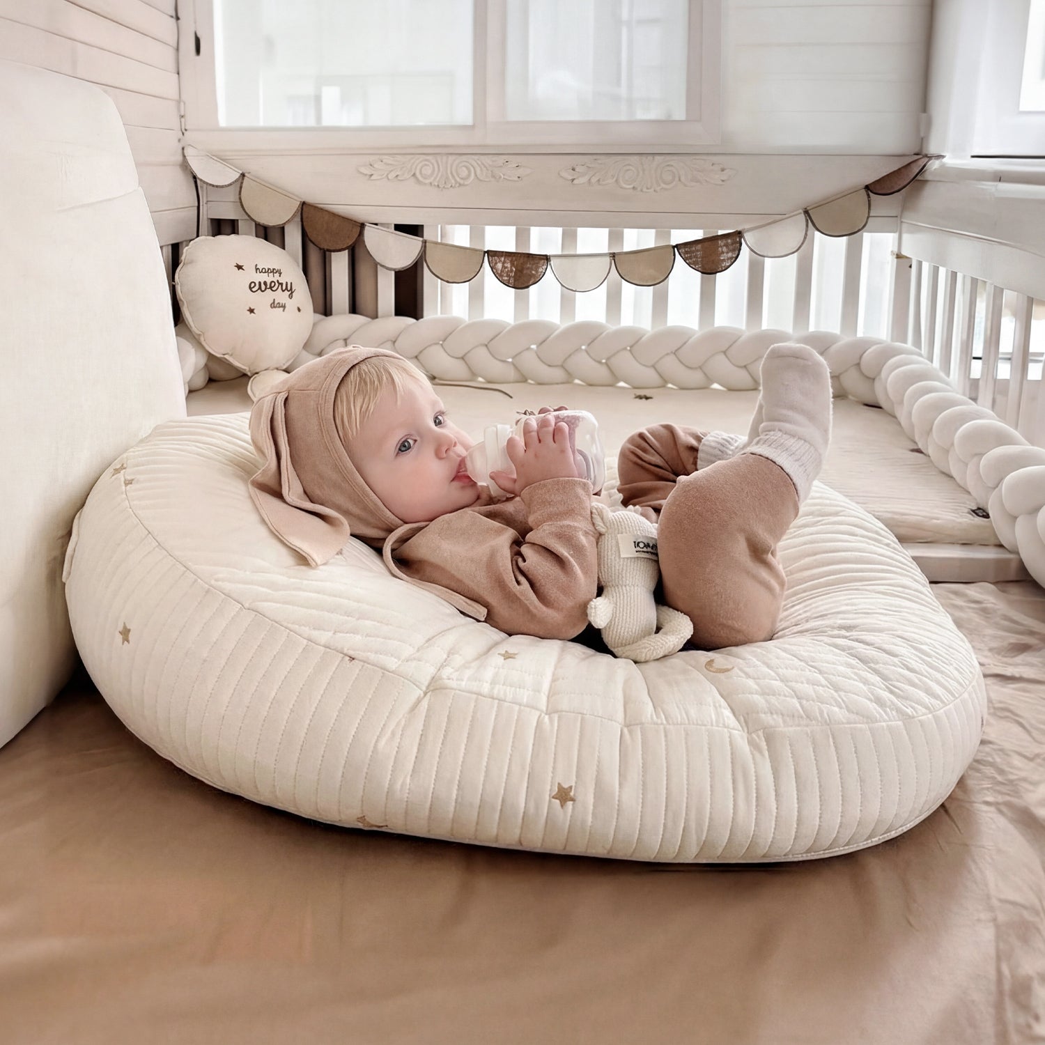 Inclined Infant Lounger for Feeding & Comfort