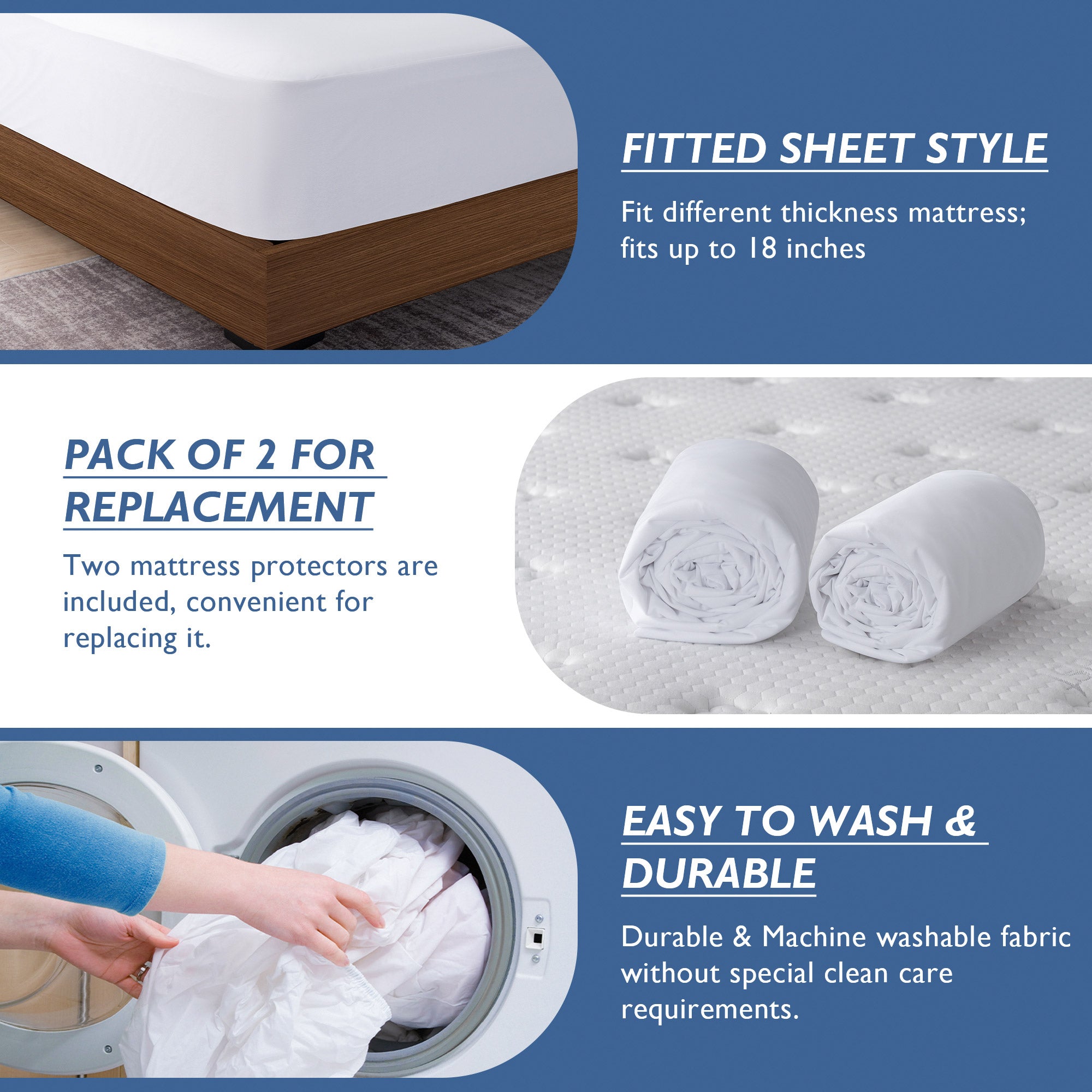 Waterproof Mattress Protector (Bundle of 2)